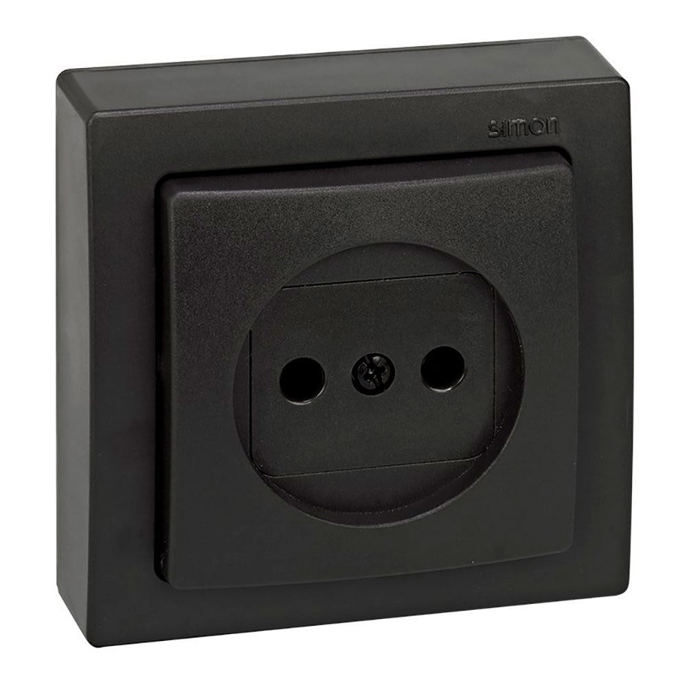 Base superficie, 2p, 16a 250v~, ip20, serie simon73 loft, grafito, retractilada