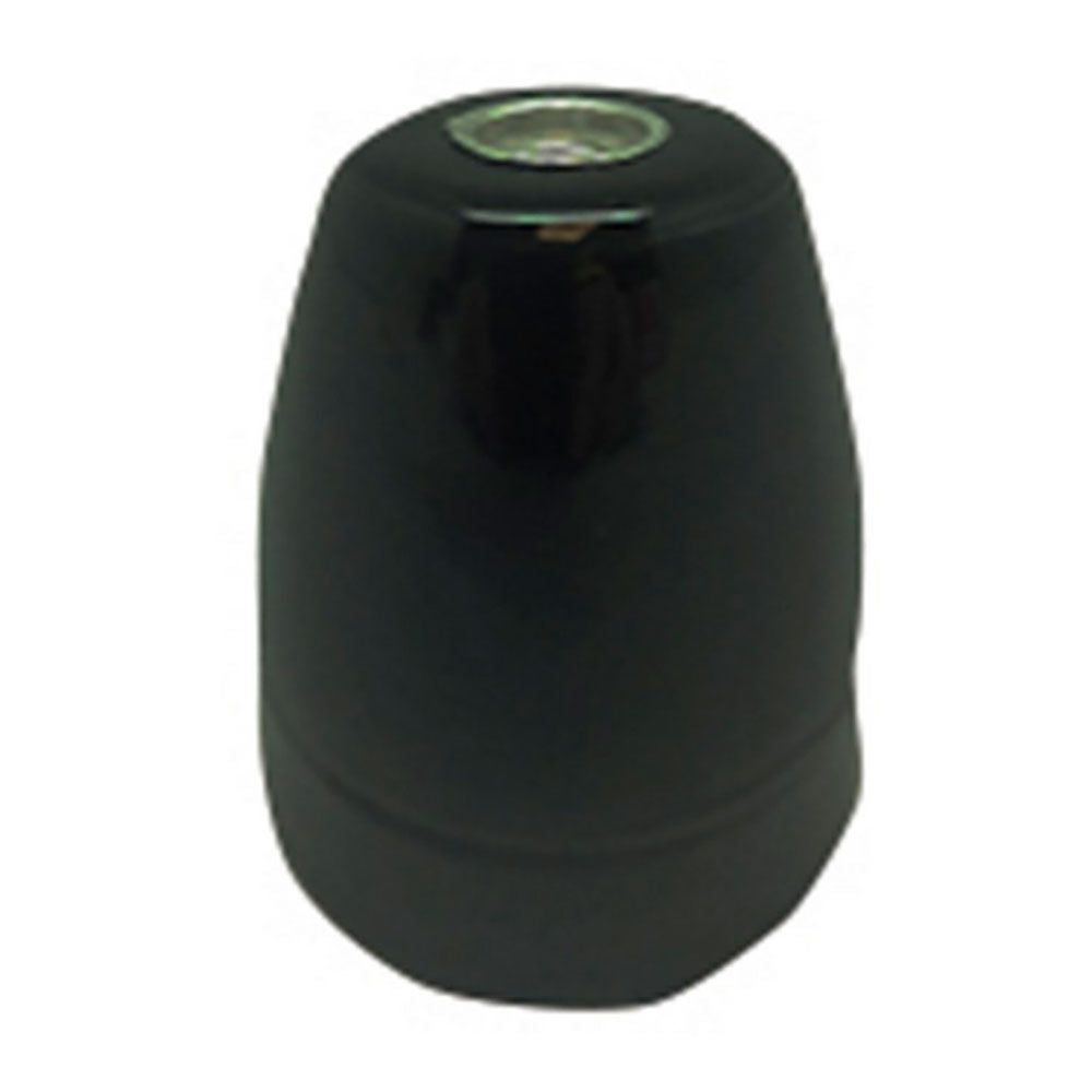 Portalámparas cerámico vintage e27, 100 w 250 v, negro, ø47 x 59 mm (retractilado)
