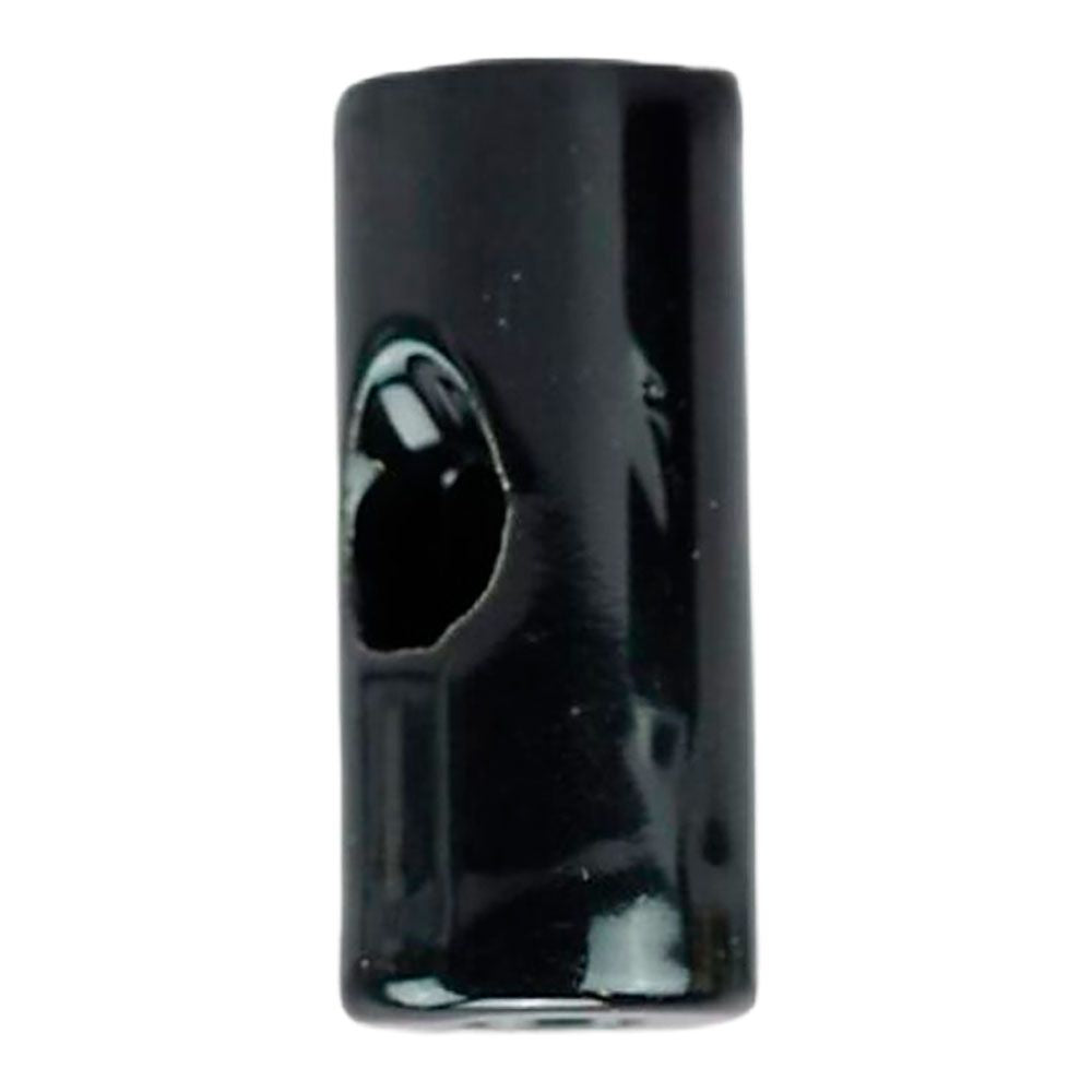 Derivacables de porcelana cilíndrico para techo, negro, 5 uds ø20 x 45 mm