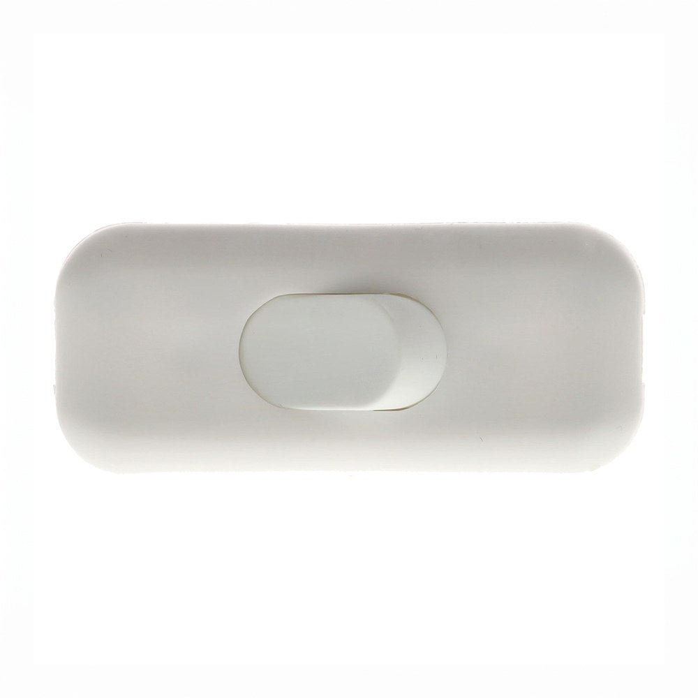 Interruptor de paso, plano, 2 a 250 v, blanco, retractilado