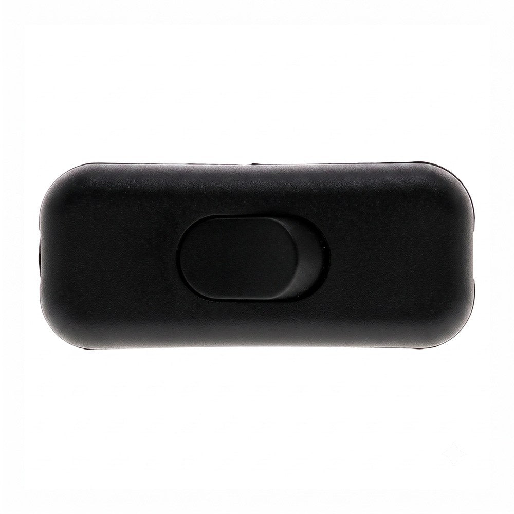Interruptor de paso, plano, 2 a 250 v, negro, retractilado