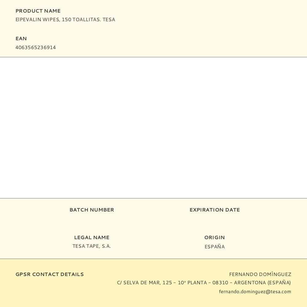 Elpevalin wipes, 150 toallitas