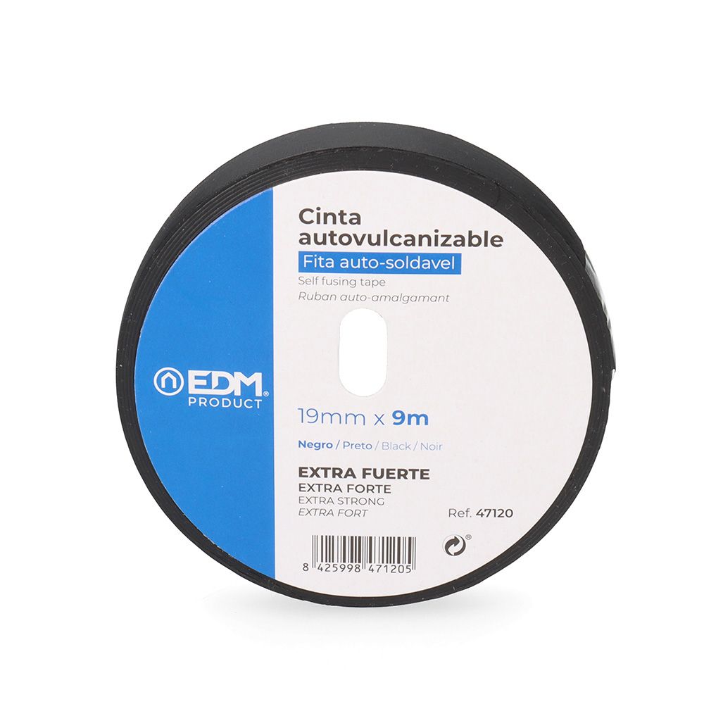 Cinta autovulcanizable negro 19 mm x 9 m