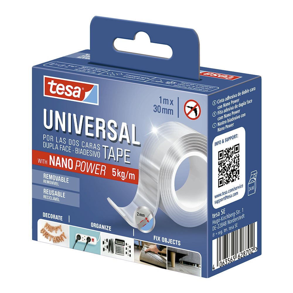 Cinta de doble cara universal con nano power 30 mm x 1 m