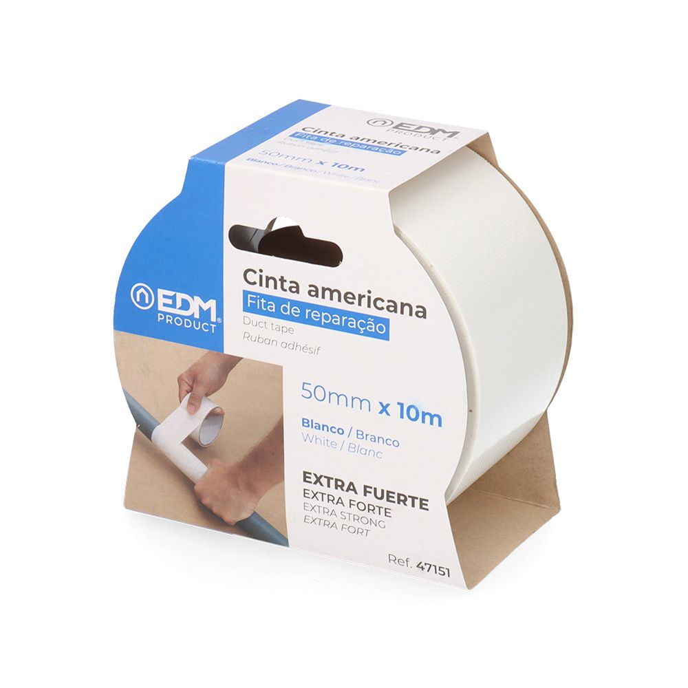 Cinta americana blanca 50 mm x 10 m