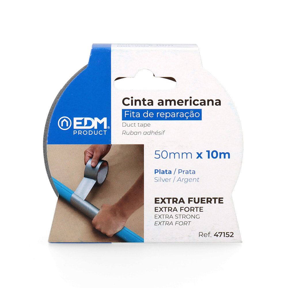 Cinta americana plata 50 mm x 10 m