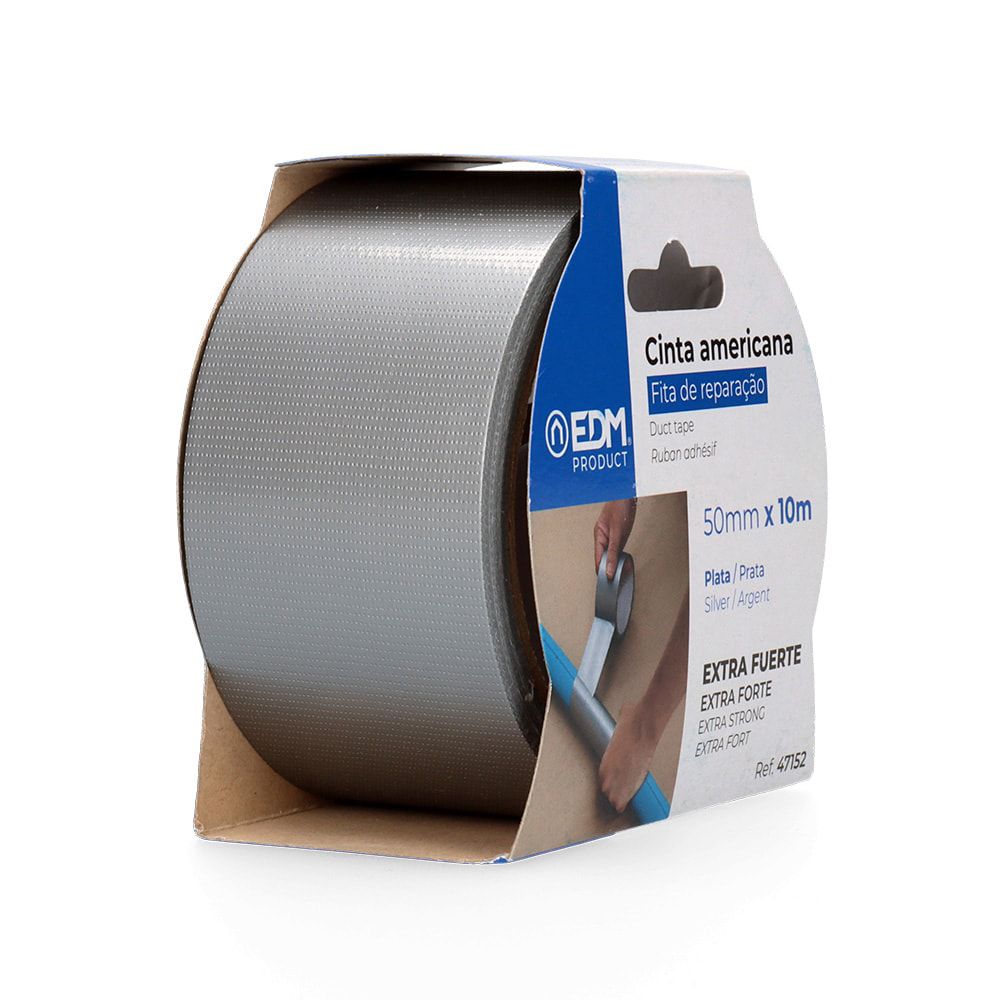 Cinta americana plata 50 mm x 10 m