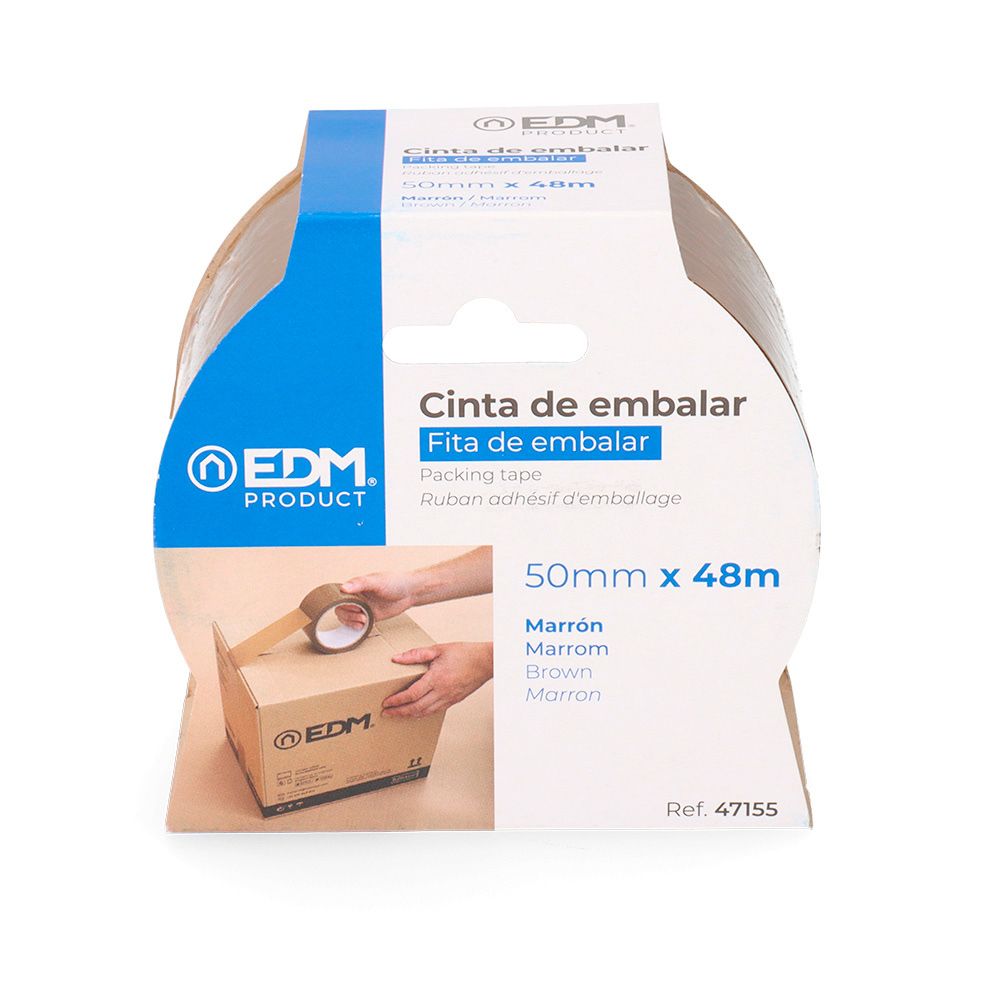 Cinta de embalar marrón 48 micras 50 mm x 48 m