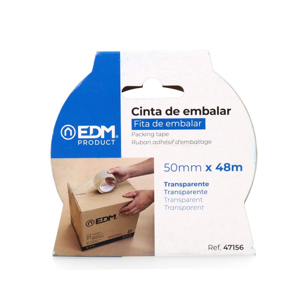 Cinta de embalar transparente 48 micras 50 mm x 48 m