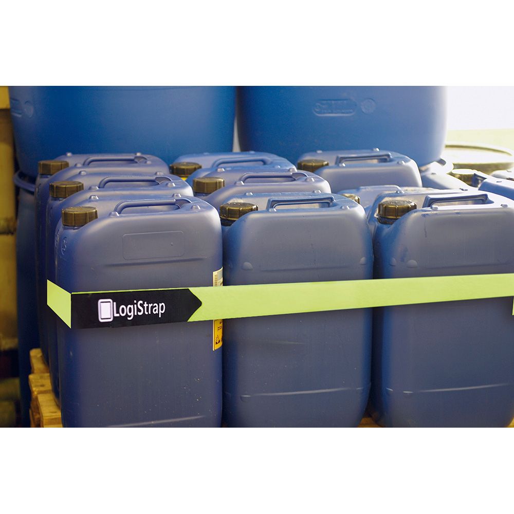 Correa logistrap, amarilla, pack 2 unidades, 50mm x 4m
