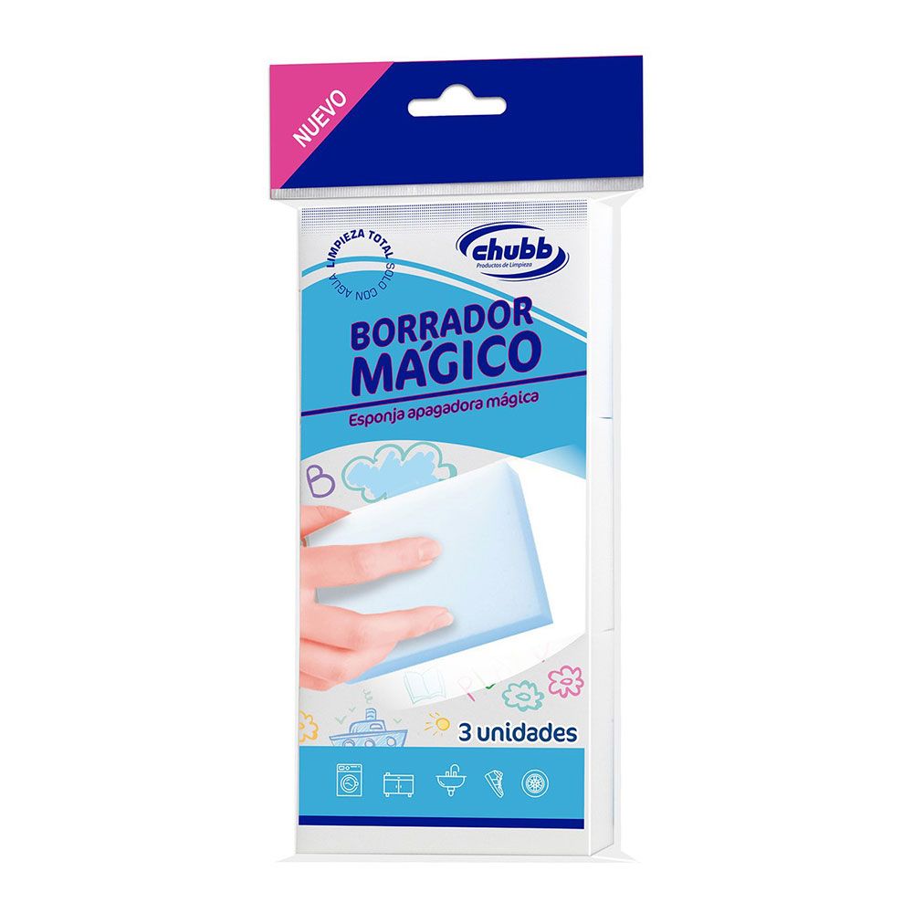 Borrador magico 10 x 7 x 3 cm bolsa 3 uds