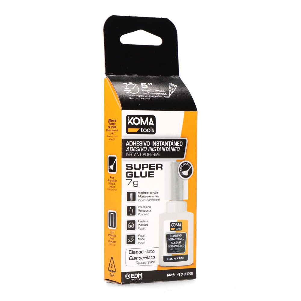Adhesivo instantaneo de cianocrilato 7 g pincel