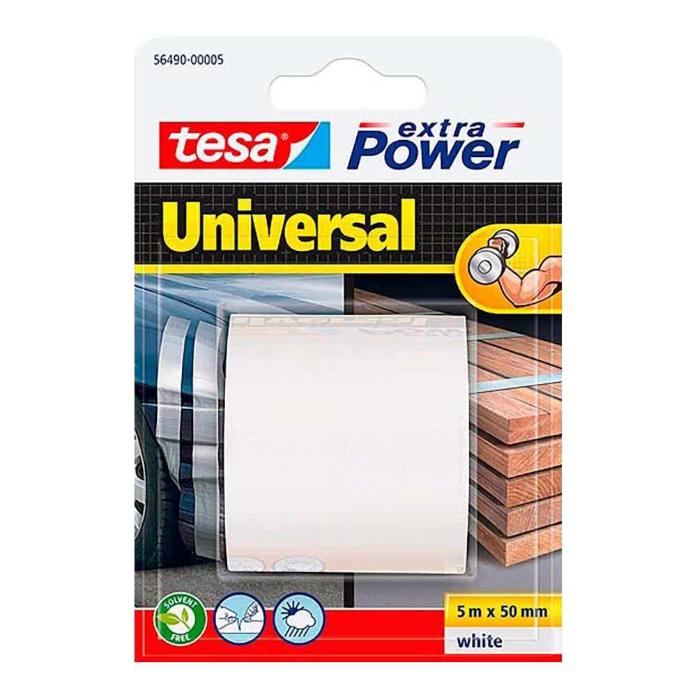 Cinta americana extra power universal blanca, 50 mm x 5 m