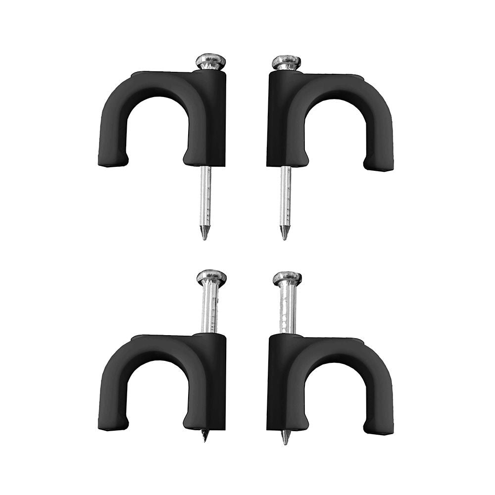 Grapa para cable manguera tubular 2 x 1,5 mm n°07, negra, caja 100 uds