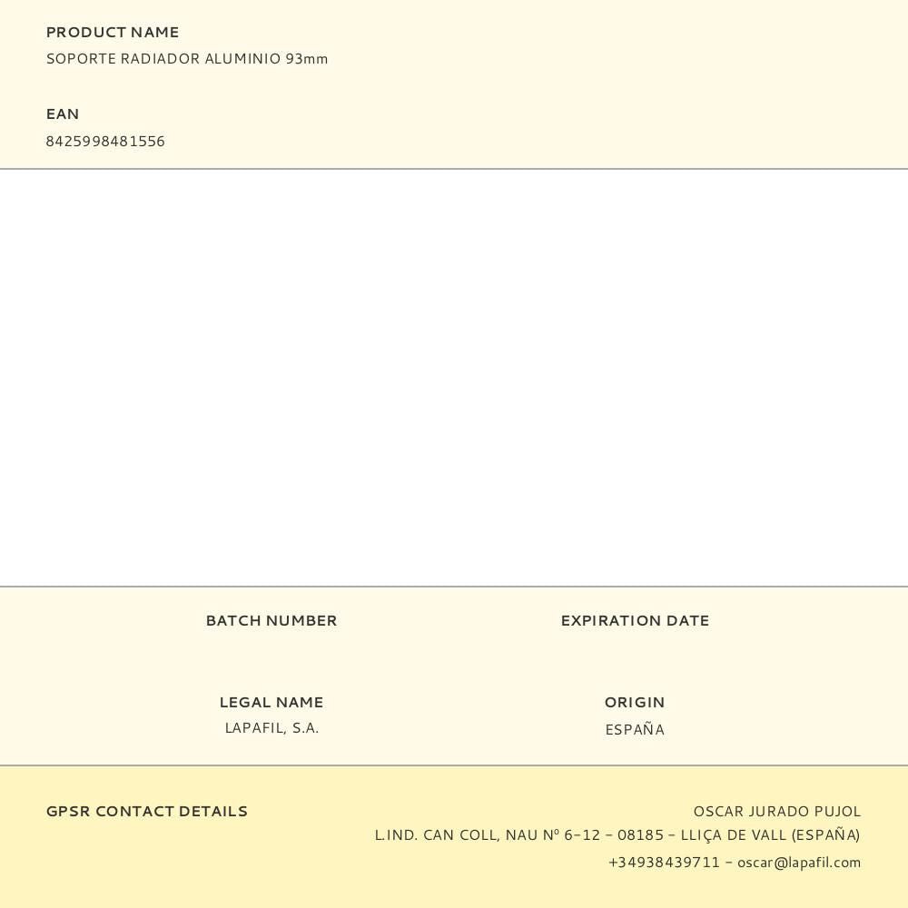 Soporte radiador aluminio 75 mm