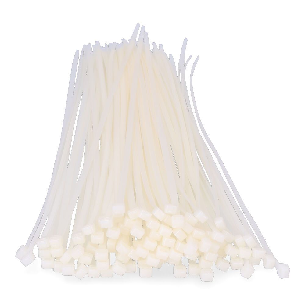 Bridas natural 4,8 x 380 mm nylon alta calidad (bolsa 100 unid.)