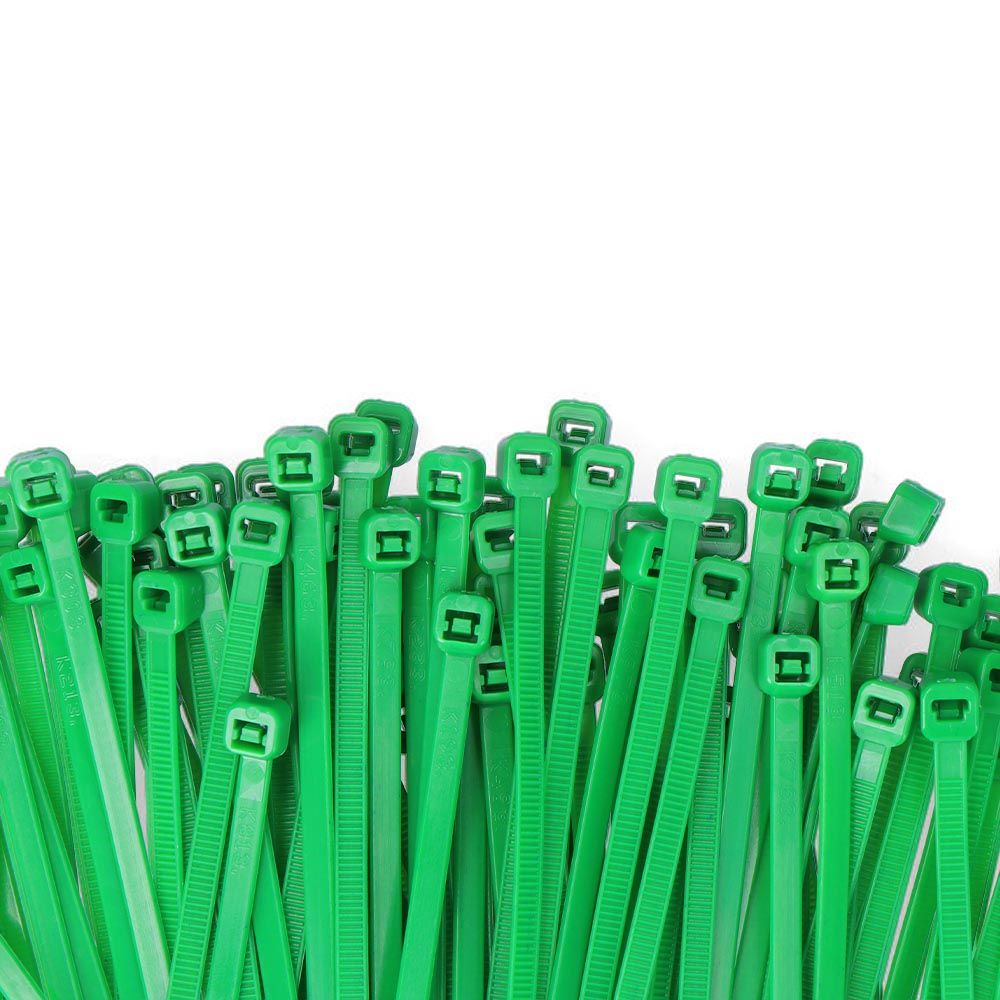 Bridas verdes 3,5 x 150 mm nylon alta calidad (bolsa 100 unid.)