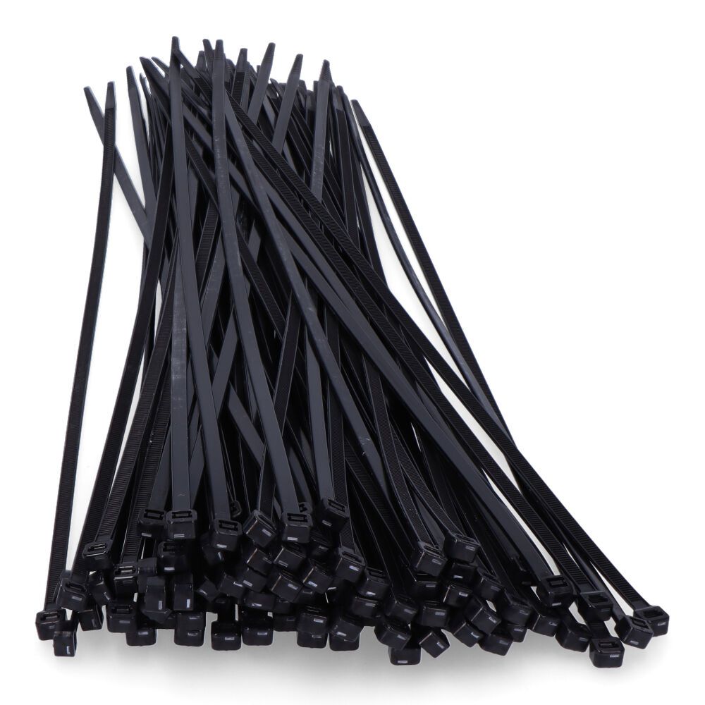 Bridas negras 4,8 x 380 mm nylon alta calidad (bolsa 100 unid.)