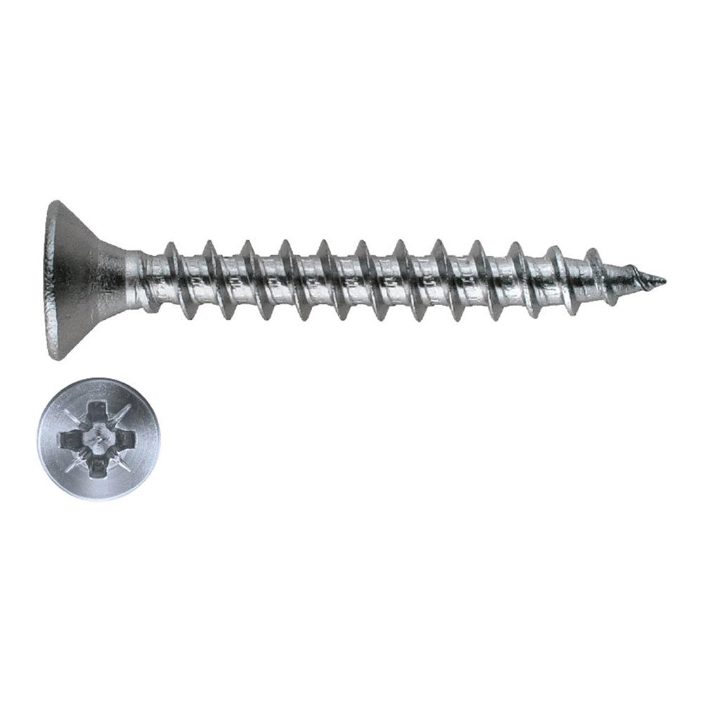 Tirafondo din-7505-a, cabeza avellanada pz2, zincado cr-3, 4,5 x 30 mm, caja 500 uds