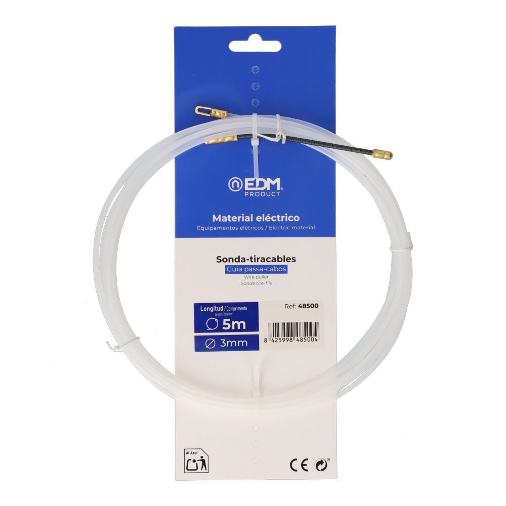 Sonda pasacables guía, nylon, 5 m x 3 mm