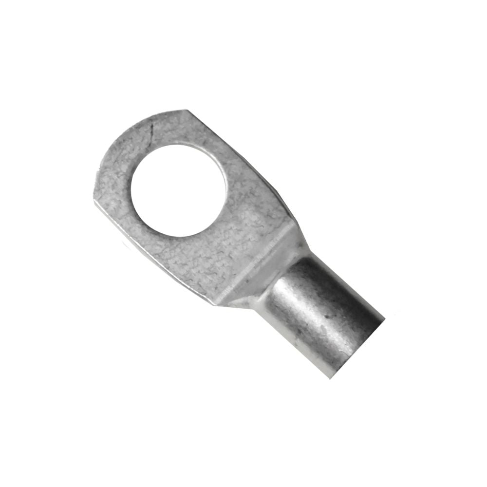 Terminal tubular de cobre para cable de 10 mm y taladro de 8 mm, bolsa 25 uds