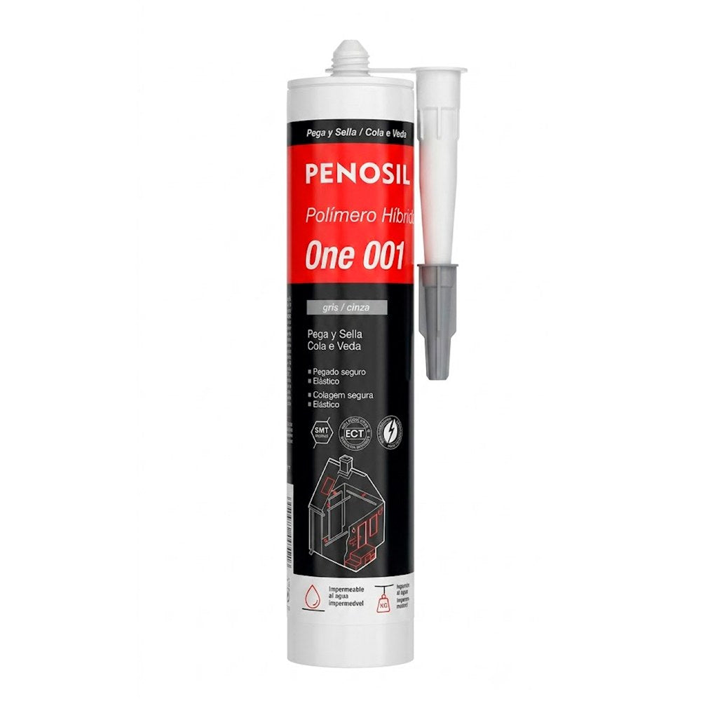 Adhesivo y sellador polimero híbrido one 001 gris, 290 ml