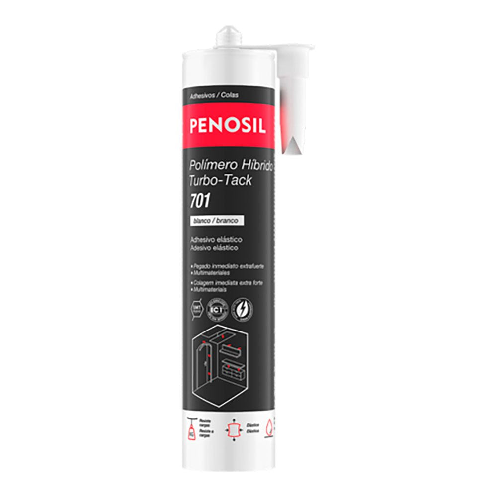 Adhesivo y sellador polímero híbrido turbo-tack 701, blanco, 290 ml