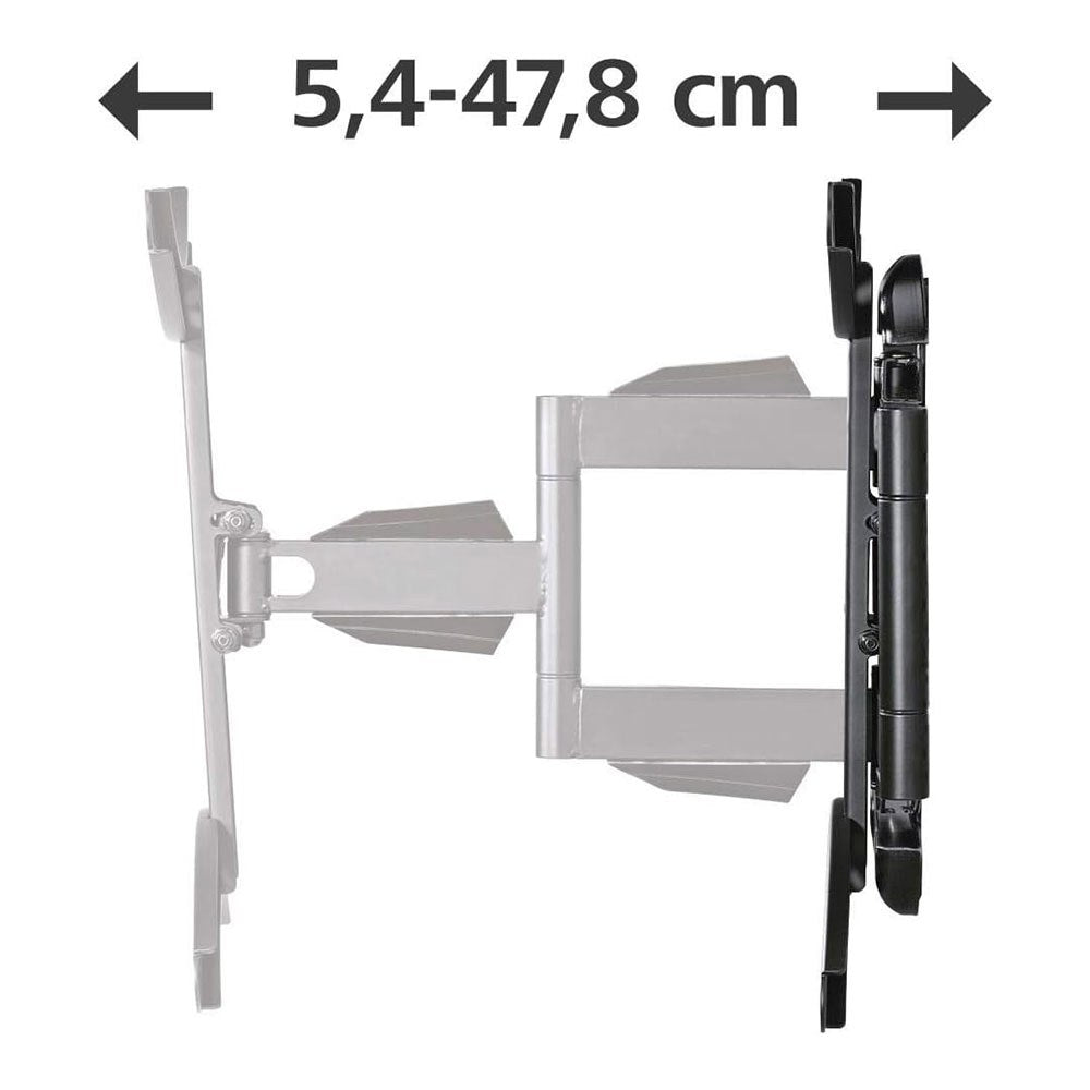 Soporte mural tv, negro, doble brazo articulado, de 37 a 75 pulg, carga máx. 45 kg