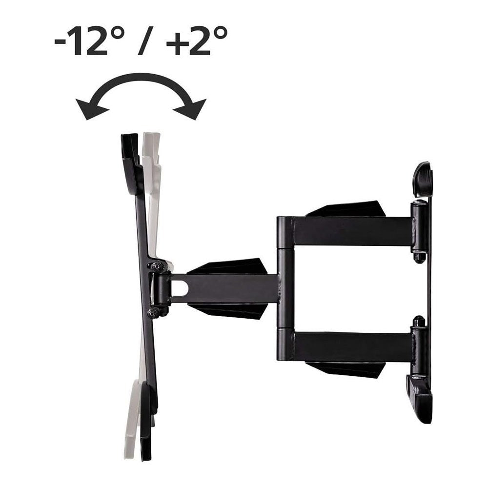 Soporte mural tv, negro, doble brazo articulado, de 37 a 75 pulg, carga máx. 45 kg