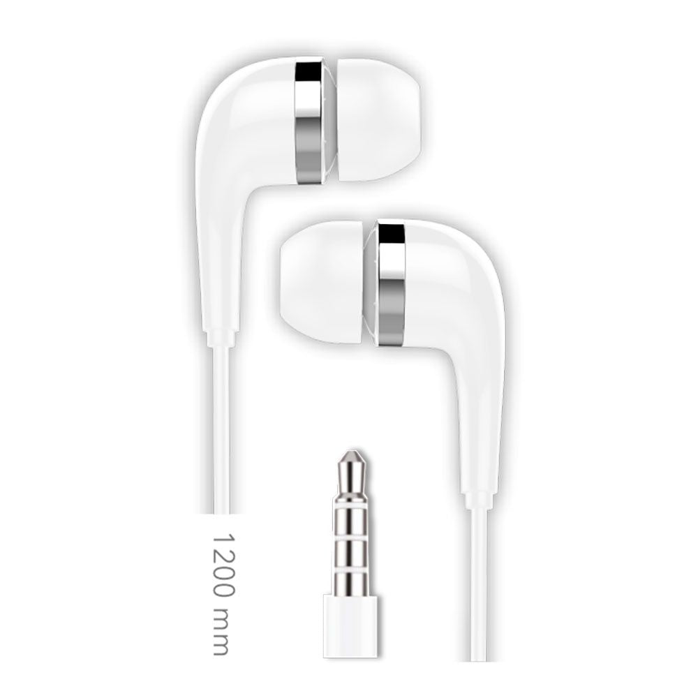 Auriculares bsk jack con micrófono, blanco