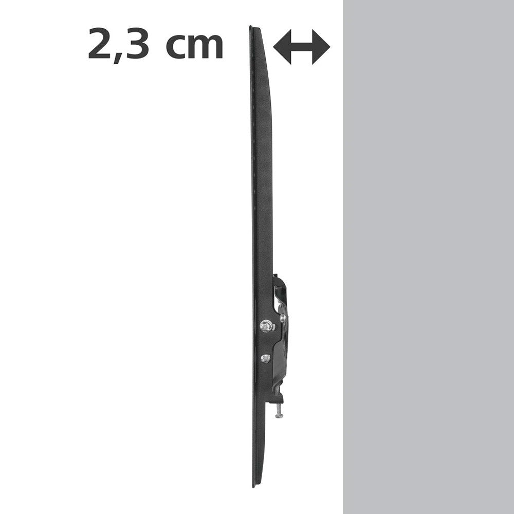 Soporte mural televisor, negro, fijo, de 32 a 65 pulg, carga máx. 35 kg