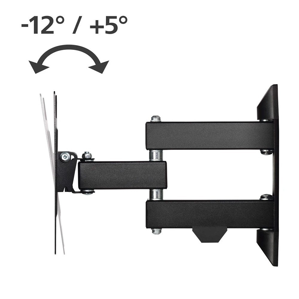Soporte mural tv, negro, articulado, doble brazo, de 19 a 48 pulg, carga máx. 20 kg
