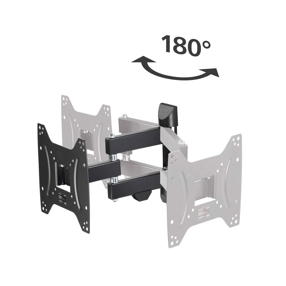 Soporte mural tv, negro, articulado, doble brazo, de 19 a 48 pulg, carga máx. 20 kg