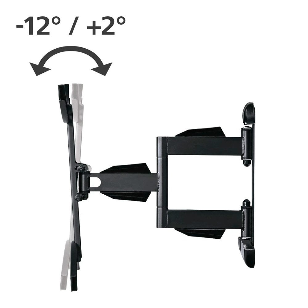 Soporte mural televisor, negro, doble brazo articulado, de 37 a 75 pulg, carga máx. 45 kg