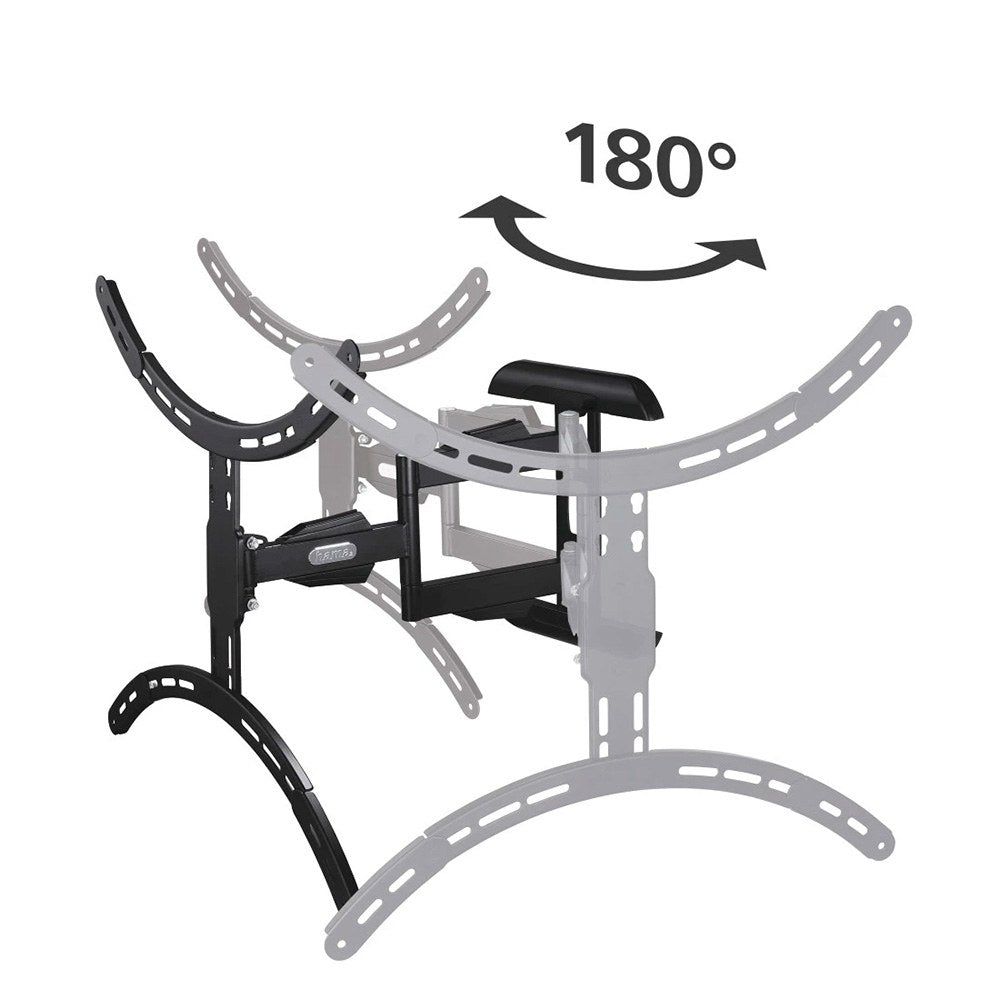 Soporte mural televisor, negro, doble brazo articulado, de 37 a 75 pulg, carga máx. 45 kg