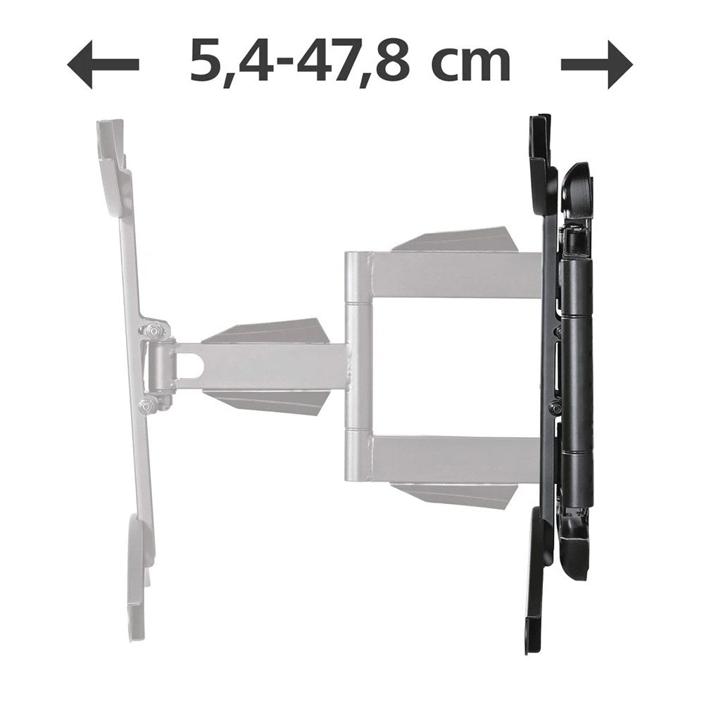 Soporte mural televisor, negro, doble brazo articulado, de 37 a 75 pulg, carga máx. 45 kg