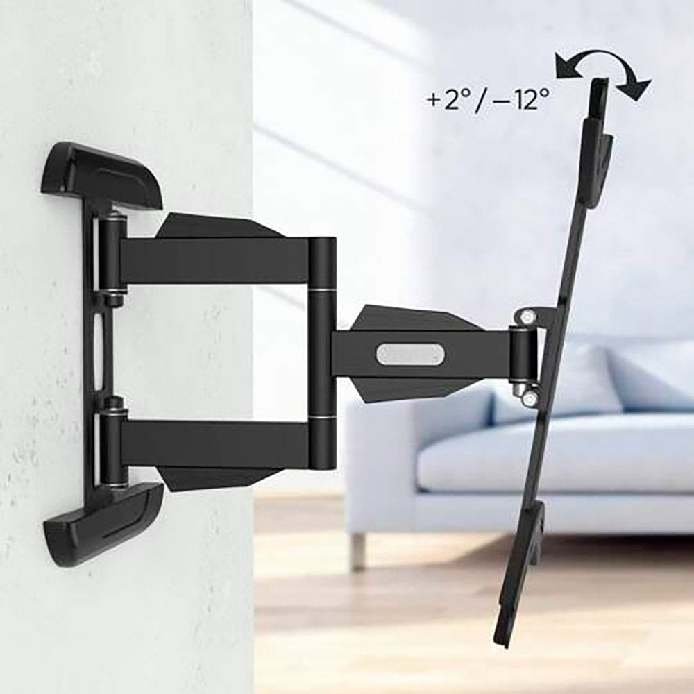 Soporte mural televisor, negro, doble brazo articulado, de 32 a 65 pulg, carga máx. 35 kg