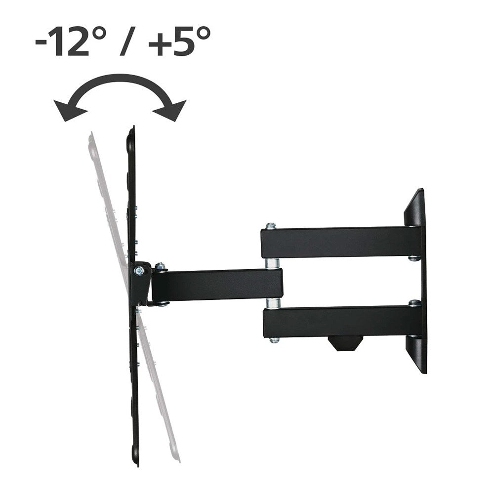 Soporte mural televisor, negro, doble brazo articulado, de 32 a 65 pulg, carga máx. 25 kg