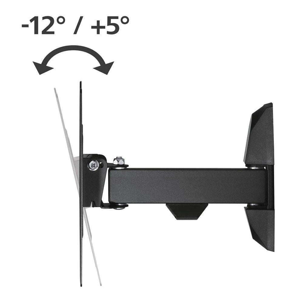 Soporte mural televisor, negro, articulado, de 19 a 48 pulg, carga máx. 20 kg