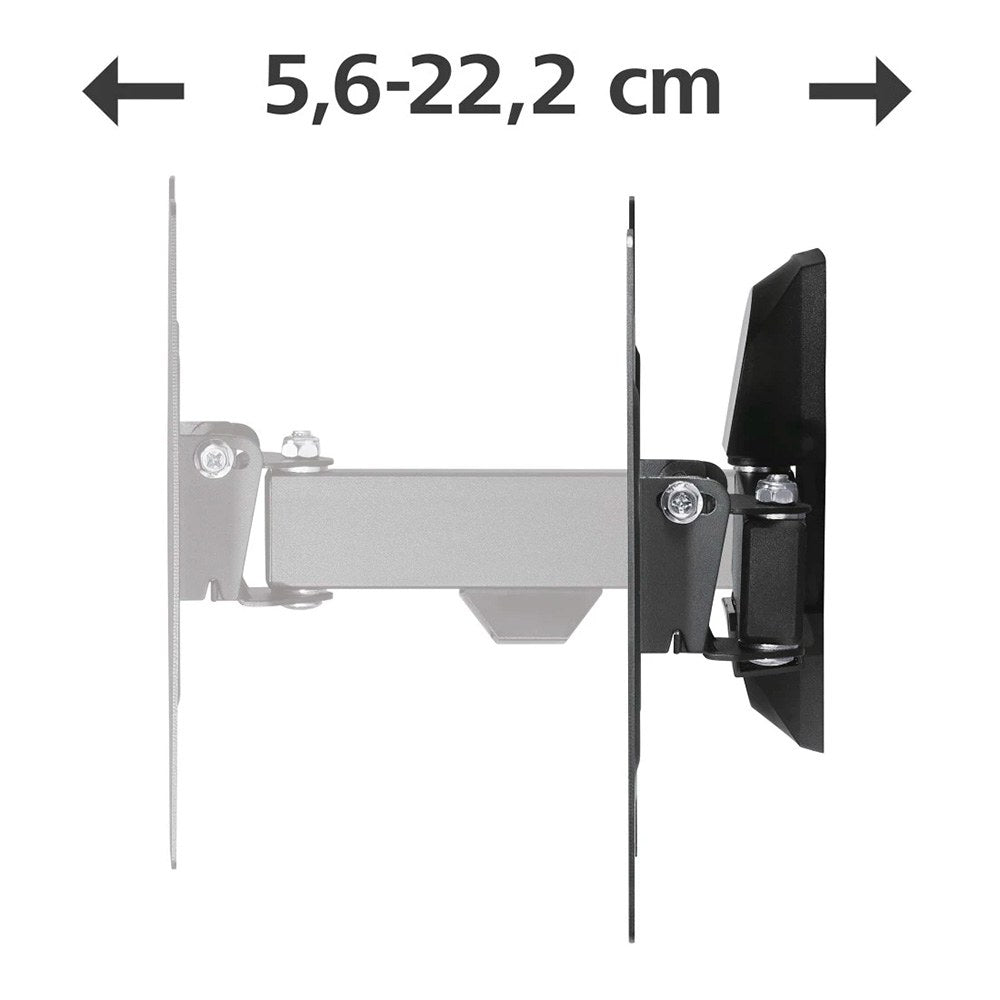 Soporte mural televisor, negro, articulado, de 19 a 48 pulg, carga máx. 20 kg