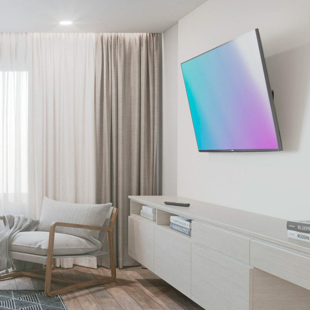 Soporte mural televisor, negro, inclinable, de 32 a 65 pulg, carga máx. 35 kg