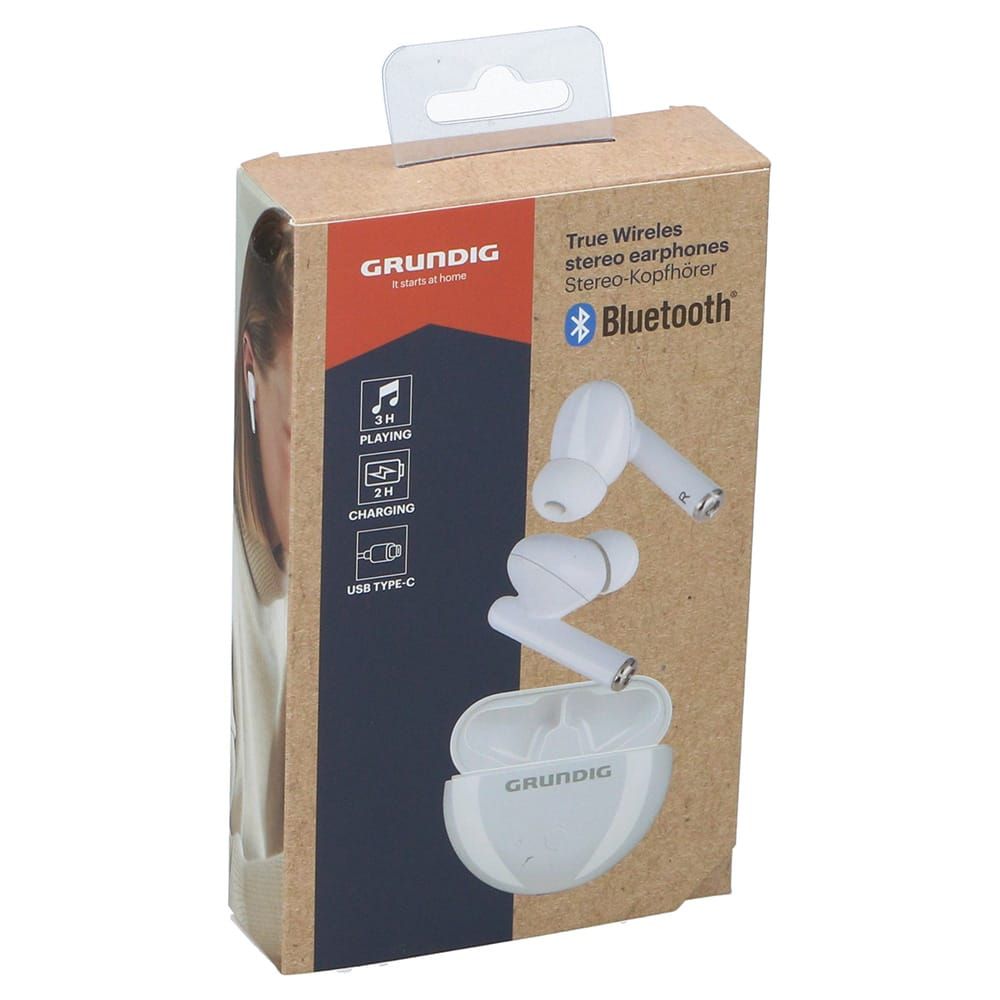 Auriculares inalámbricos earbuds bluetooth con estuche blanco