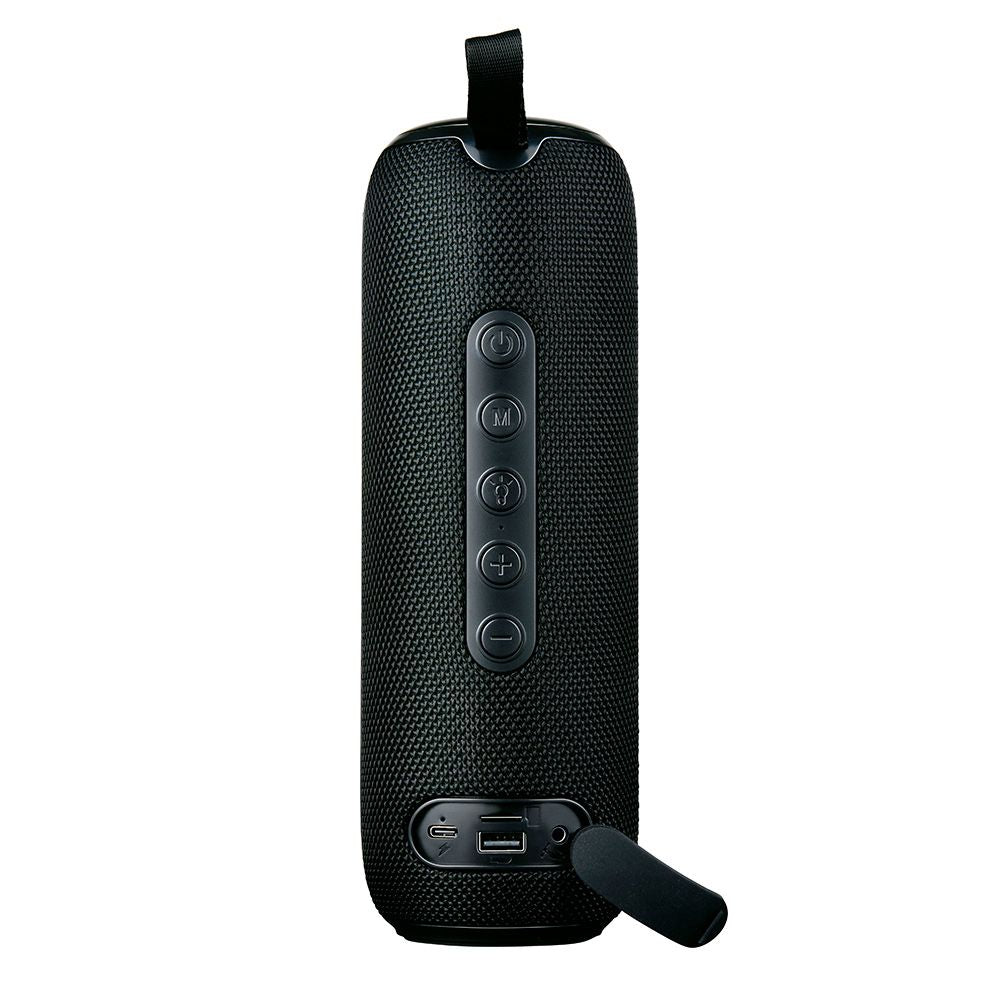 Altavoz bluetooth 10 w con 8 modos de luz ø8 x 24 cm