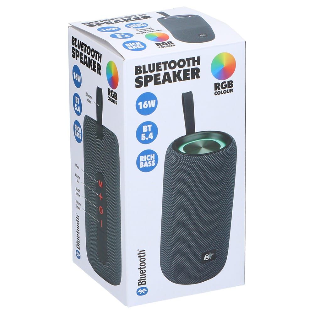 Altavoz bluetooth rgb 16 w, ø8 x 16,8 cm