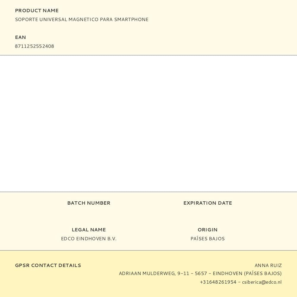 Soporte universal magnetico para smartphone