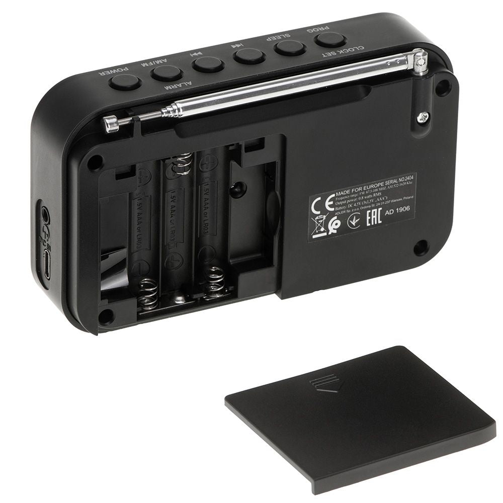 Radio digital pll am/fm ad 1906, 12,5 x 3 x 7,5 cm