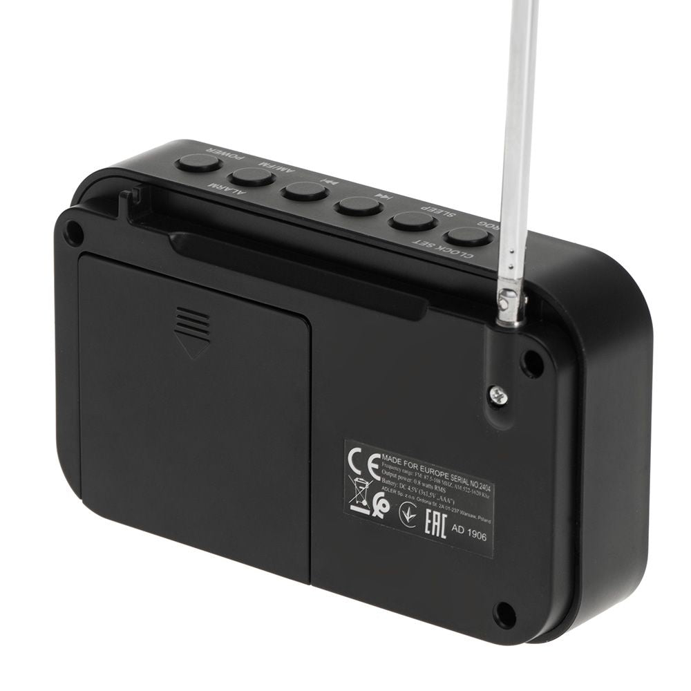 Radio digital pll am/fm ad 1906, 12,5 x 3 x 7,5 cm