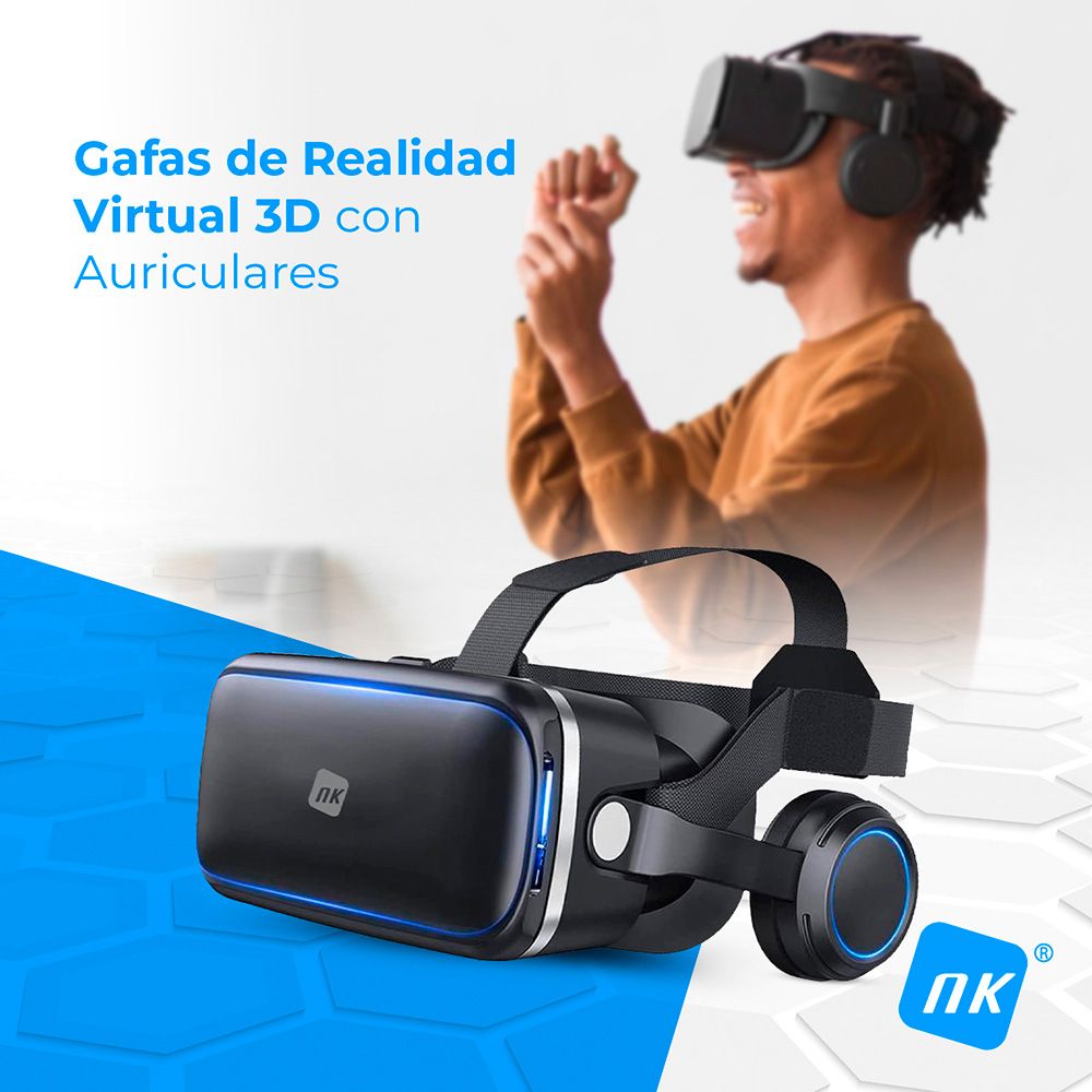 Gafas de realidad virtual 3d con audio