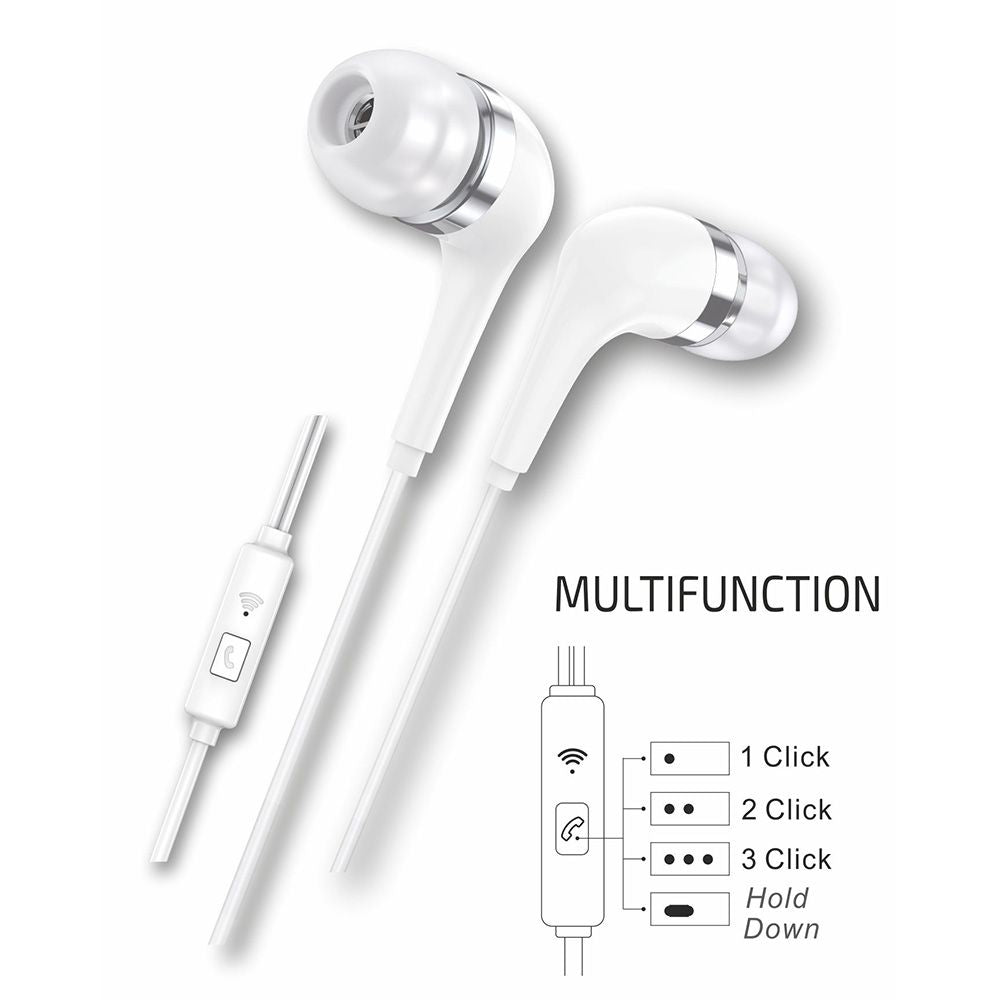 Auriculares hop con conector usb-c blancos