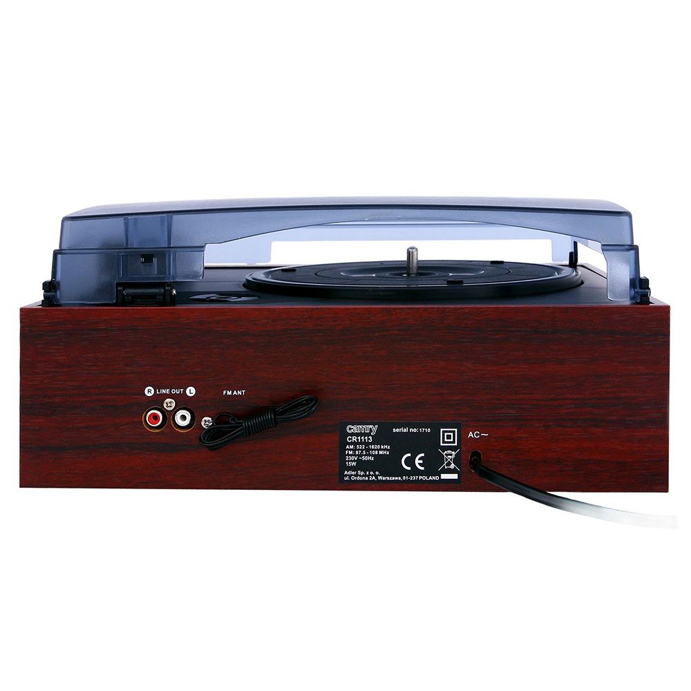 Tocadiscos con radio pll y altavoces incorporados cr 1113, 33 x 32 x 15 cm